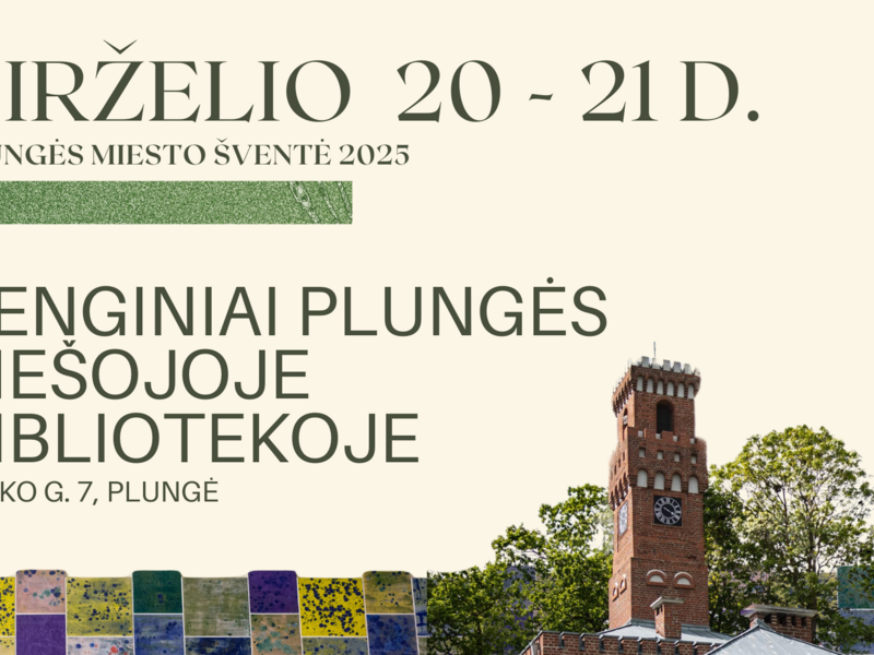 Plungės miesto šventės renginiai bibliotekoje